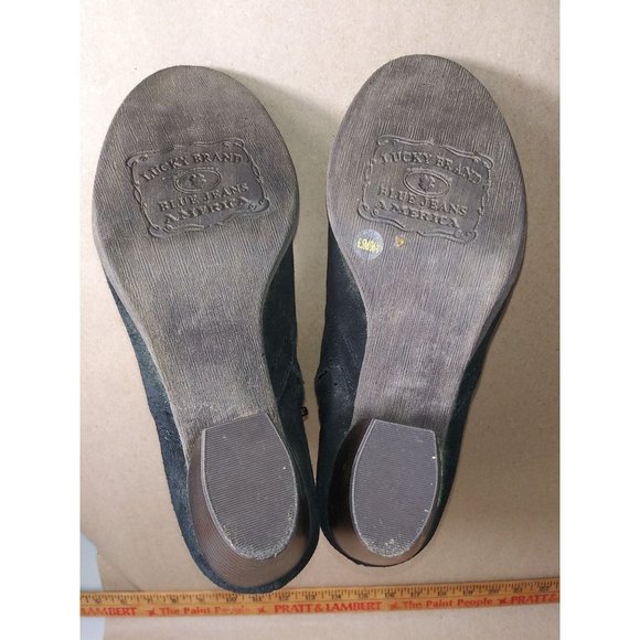 Lucky Brand Boots Suede Zipper Ankle Boots Size 6.5 - Picture 4 of 5